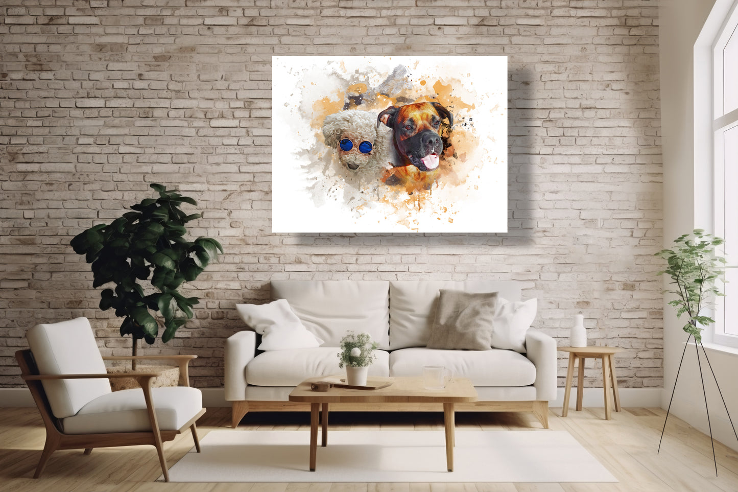 Haustierportrait - Aquarell (zwei Tiere)