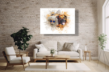 Haustierportrait - Aquarell (zwei Tiere)
